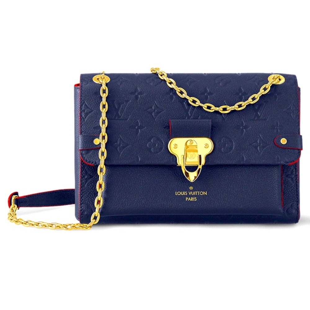 100% authentic Louis Vuitton Vavin PM Monogram Empreinte Leather blue/red